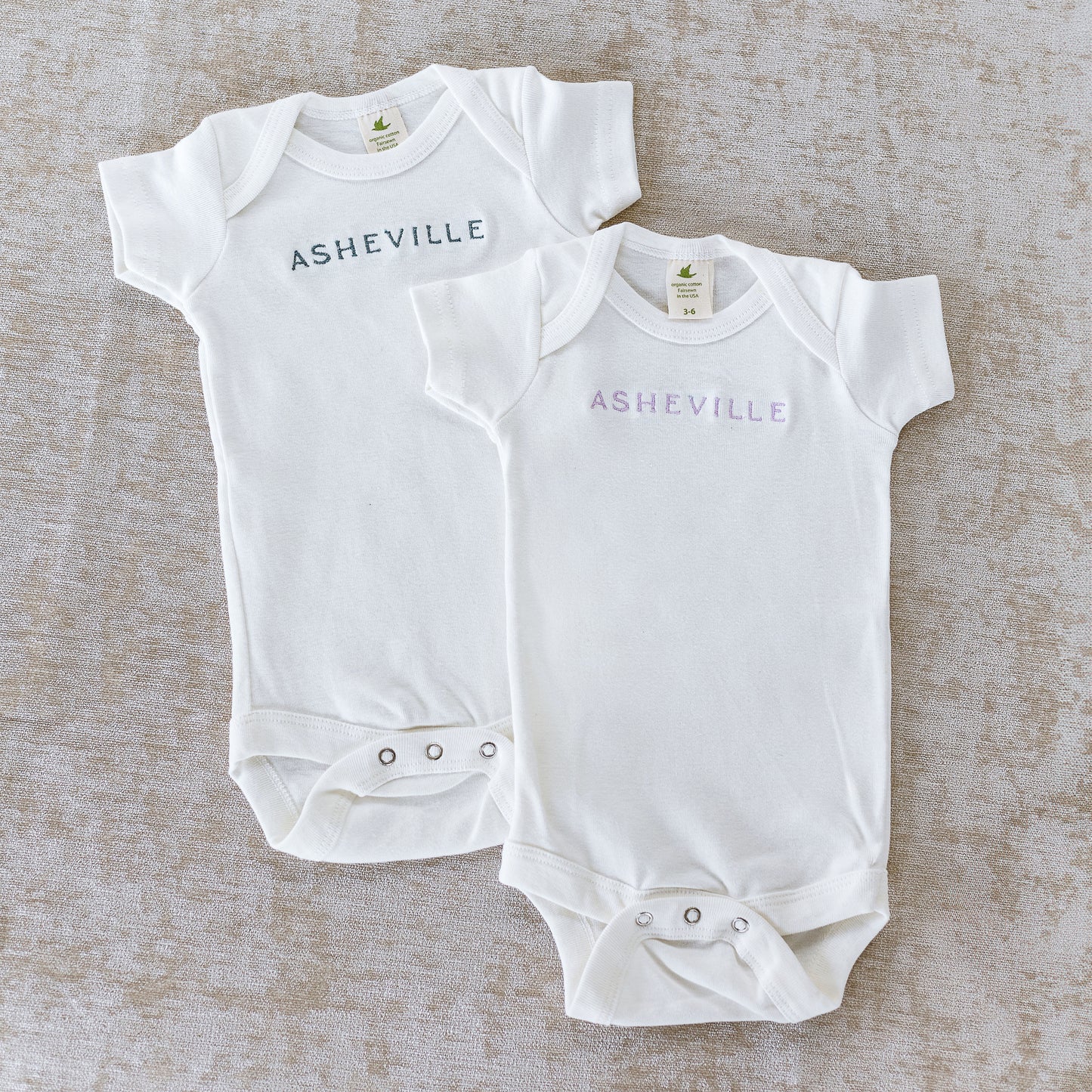 Asheville baby onesie organic locally sourced