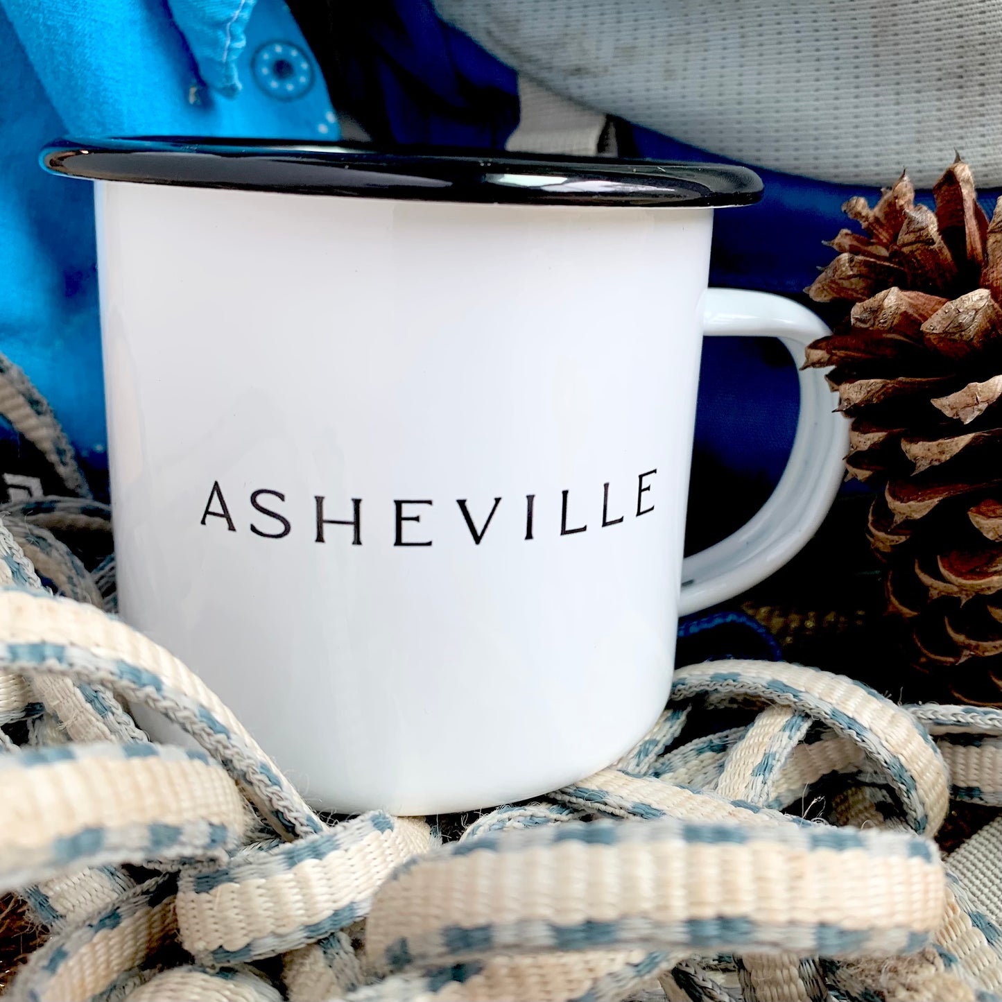 JB the Black Bear | Wild + Refined ASHEVILLE | Enamel Camper Mug - The ASHEVILLE Co.™