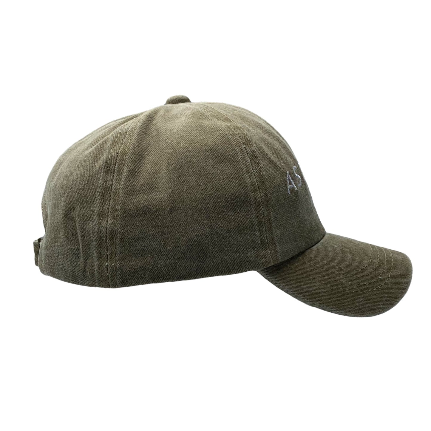 Youth ASHEVILLE Unstructured Dad Baseball Hat in Olive Green - The ASHEVILLE Co. TM