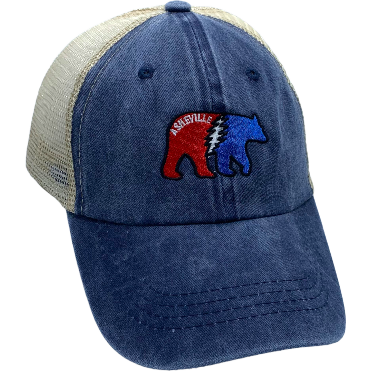 Stanley Bear Vintage Trucker Baseball Hat Navy - The ASHEVILLE Co. TM