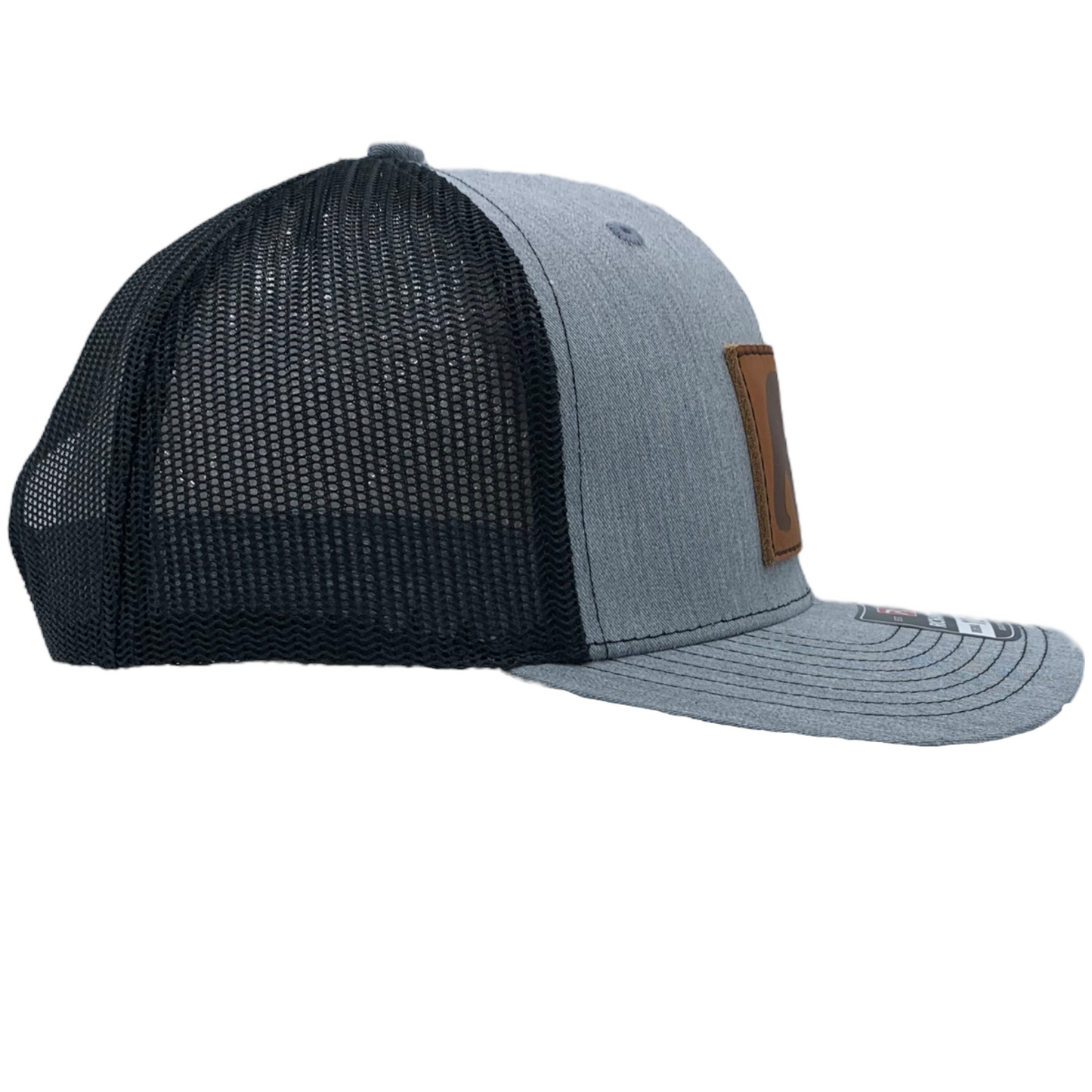 Burton Leather Patch Youth Trucker Baseball Hat Grey and Black - The ASHEVILLE Co. TM