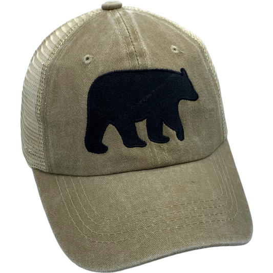 Burton's Stroll Khaki Vintage Trucker Baseball Hat - The ASHEVILLE Co. TM