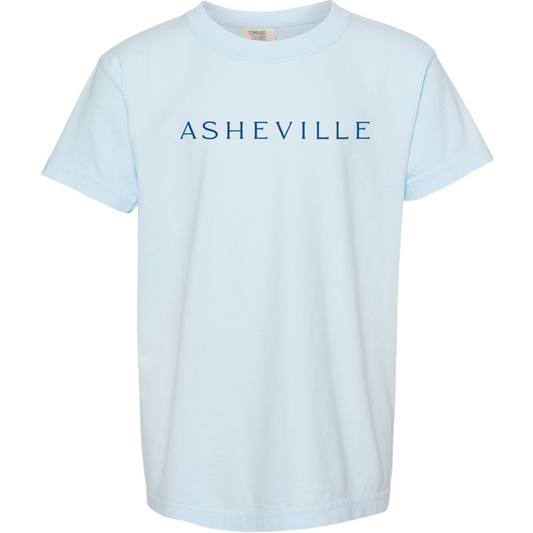 Kids NC Flag Bear T-Shirt Chambray - The ASHEVILLE Co. TM