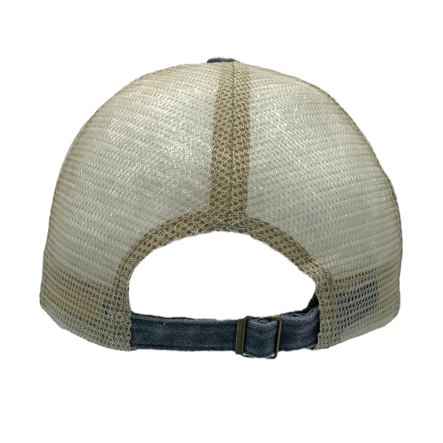Vintage-style ASHEVILLE Trucker Baseball Hat with Grateful Dead Bolt in Space Gray - The ASHEVILLE Co. TM