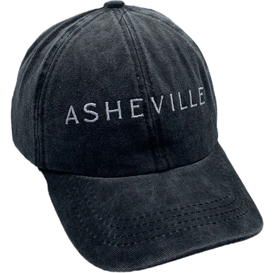 Youth ASHEVILLE Unstructured Dad Baseball Hat in Coal Black - The ASHEVILLE Co. TM