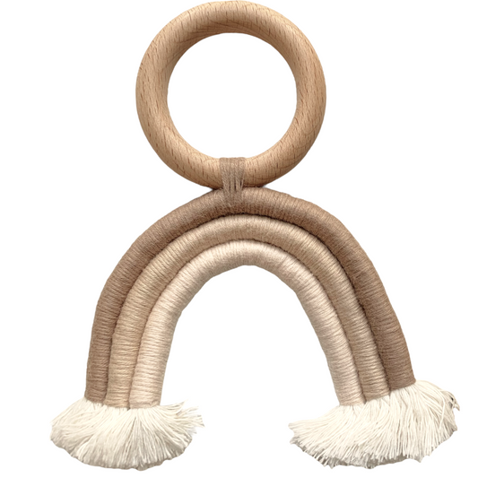 Macrame Rainbow Teether Ring - The ASHEVILLE Co. TM