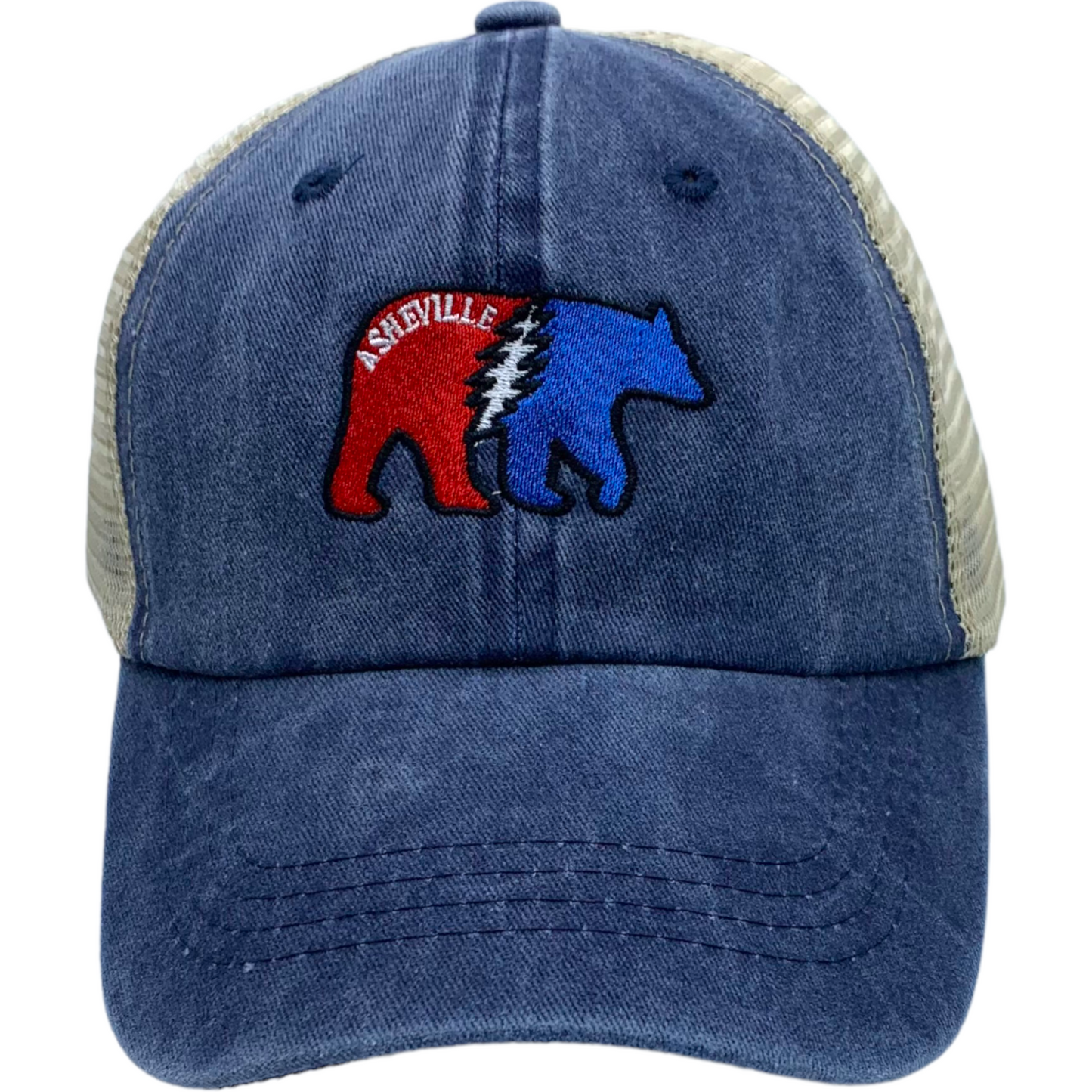 Stanley Bear Vintage Trucker Baseball Hat Navy - The ASHEVILLE Co. TM