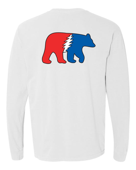 ASHEVILLE Stanley Bear T-Shirt White Long Sleeve - The ASHEVILLE Co. TM