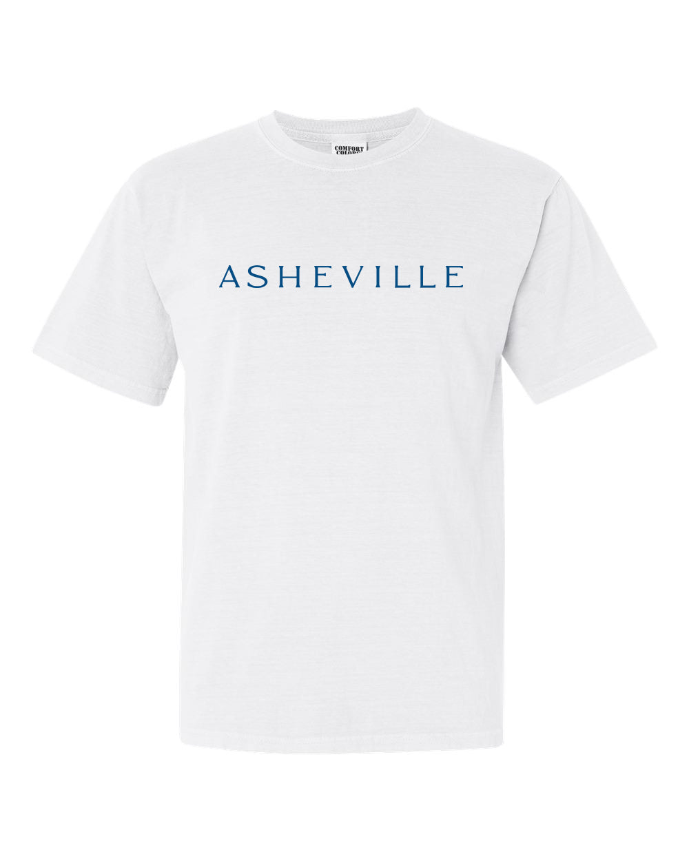 ASHEVILLE Cityscape T-Shirt in White & Parkway Blue - The ASHEVILLE Co. TM