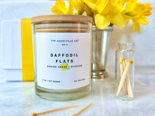 Daffodil Candle with Gift Box and Yellow Matches