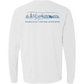 ASHEVILLE Cityscape Long Sleeved T-Shirt in White & Parkway Blue - The ASHEVILLE Co. TM