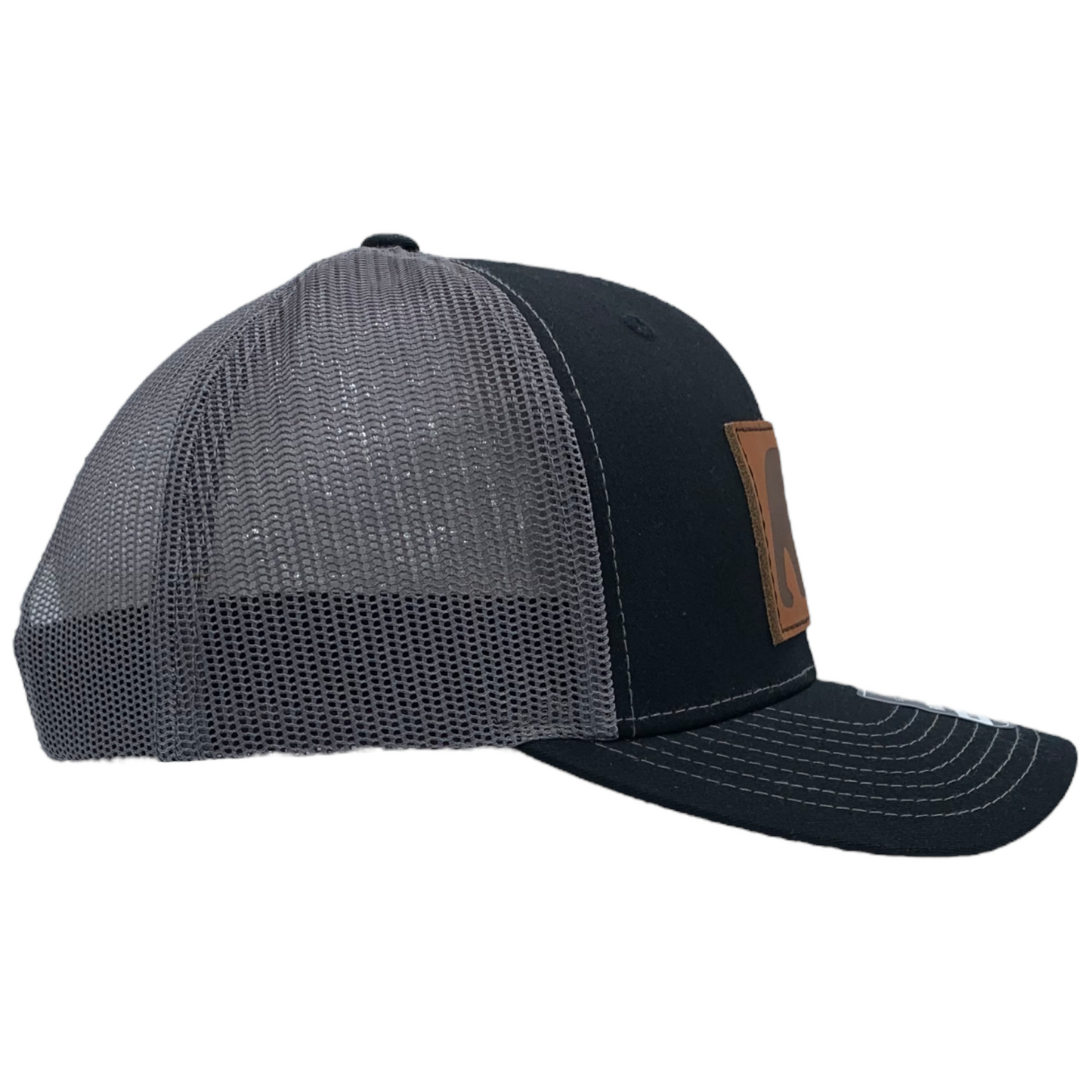 Burton Leather Patch Trucker Baseball Black and Charcoal - The ASHEVILLE Co. TM