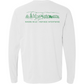 ASHEVILLE Cityscape Long Sleeved T-Shirt in White & Pisgah Green - The ASHEVILLE Co. TM