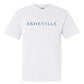 ASHEVILLE Cityscape T-Shirt in White & Parkway Blue - The ASHEVILLE Co. TM